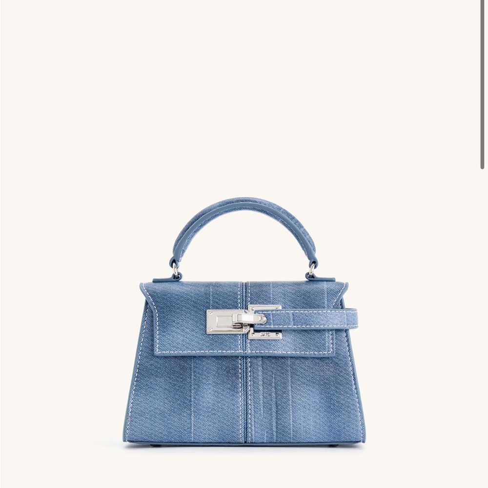 JW PEI Denim Blue Top Handle Mini Bag